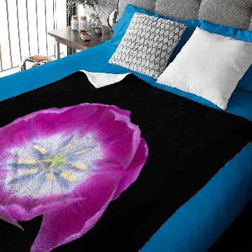 Discover Purple Tulip Flower Baby Blankets