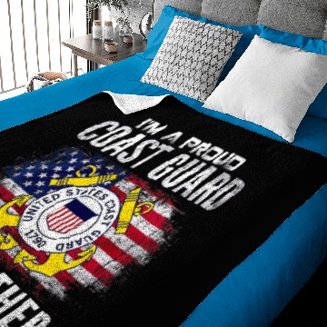 Discover Im A Proud Coast Guard Godfather With American Baby Blankets