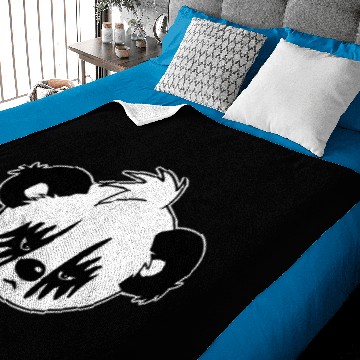 Discover cute sad Black Metal panda Baby Blankets