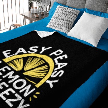 Discover Easy Peasy Lemon Squeezy Funny Lemonade Fruit Baby Blankets