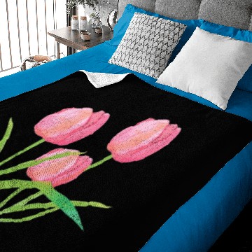 Discover yellow red Tulip presents Baby Blankets