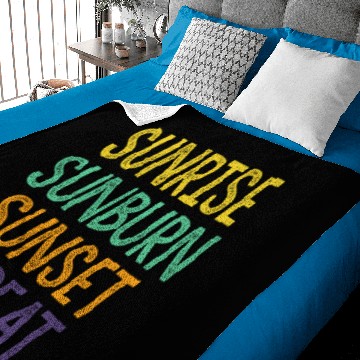 Discover SUNRISE SUNBURN SUNSET REPEAT Baby Blankets