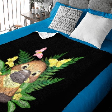 Discover Funny and Famous Platypus Animal of Australia Cute Baby Blankets