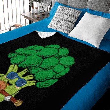 Discover Broccoli Funny with Guitar Gift Idea Baby Blankets