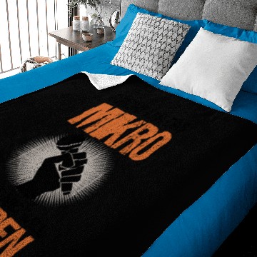 Discover Old School Hip Hop Rapper Microphone Quote Gift Baby Blankets