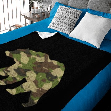 Discover Bear Camouflage Bear Hunter Baby Blankets