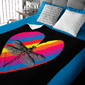 Discover dragonfly heart Baby Blankets