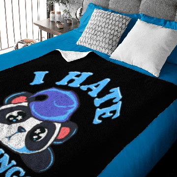 Discover Cute Funny I Hate Mornings Lazy Panda Sleepy Sarca Baby Blankets