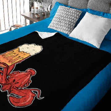 Discover Lobster Beer Crawfish Seafood Baby Blankets
