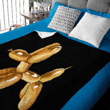 Discover Balloon Dog Silver Baby Blankets