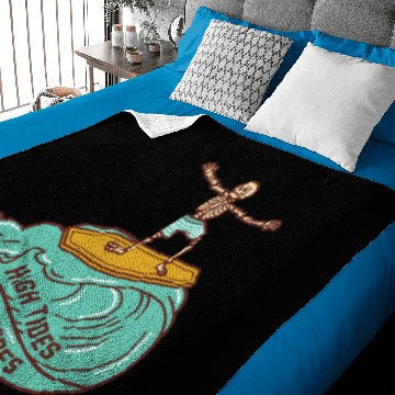 Discover SURFING SKELETON High Tides Good V Baby Blankets
