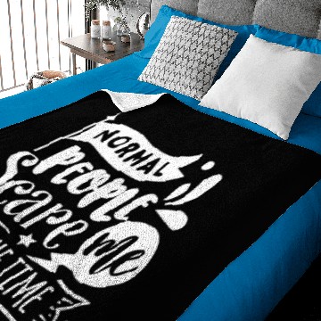 Discover Normal People Scare Me White Baby Blankets