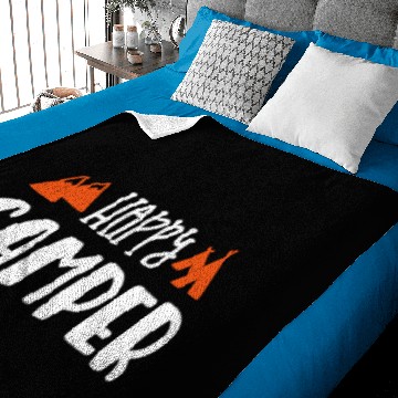 Discover Happy Camper Camping Gift Baby Blankets