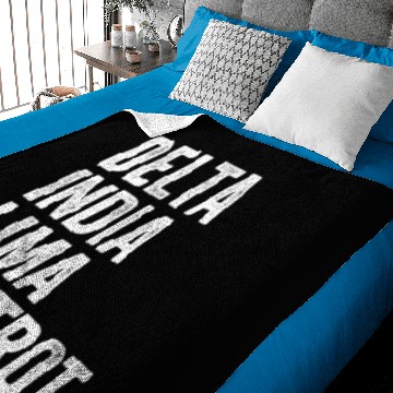 Discover Delta India Lima Foxtrot DILF Baby Blankets