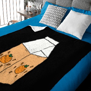 Discover Orange juice box Baby Blankets