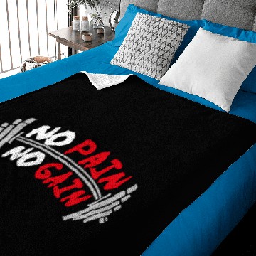 Discover no pain no gain fitness quote muscle training Baseball Jerseys Baby Blankets
