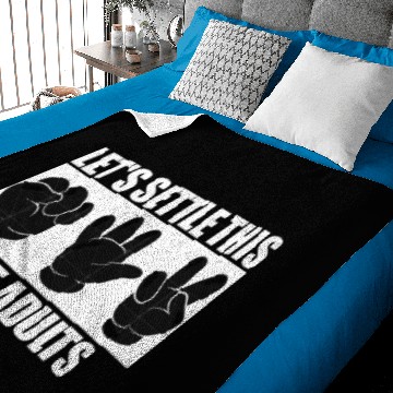 Discover Let's Settle This Like Adults Rock Paper Scissor Baby Blankets