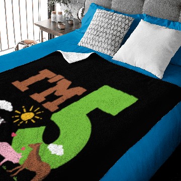 Discover 5th Birthday Farm Animals Baby Blankets