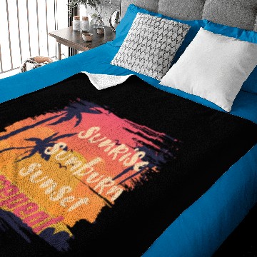 Discover sunrise sunburn sunset repeat Baby Blankets