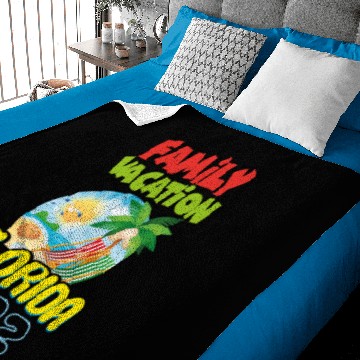 Discover Family Vacation Florida 2022 Funny Summer Family Baby Blankets