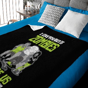 Discover Funny Zombie Saying Baby Blankets
