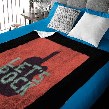 Discover Lets Rock And Roll Vintage Baby Blankets