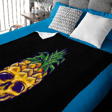 Discover Tropical Pineapple Skull Baby Blankets