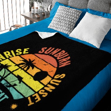 Discover Sunrise Sunburn Sunset Repeat Baby Blankets