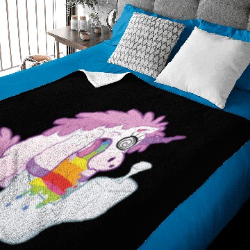 Discover Rainbow unicorn hangover Baby Blankets