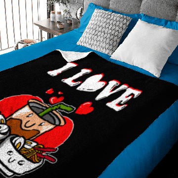 Discover Powered By Ramen And Boba Bubble Tea print Baby Blankets