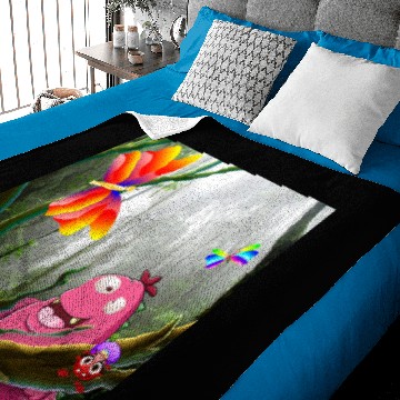 Discover Rain Forest Monsters Baby Blankets