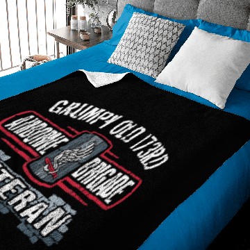 Discover Army 173rd Airborne Brigade Combat Team Grumpy Old Baby Blankets