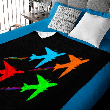 Discover fighter aircraft jets in formation Baseball Jackets Baby Blankets