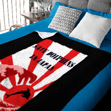 Discover Save Japan Dolphins Baby Blankets