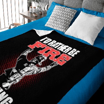 Discover I'd Rather Be Firefighting Fireman Firefighter Baby Blankets
