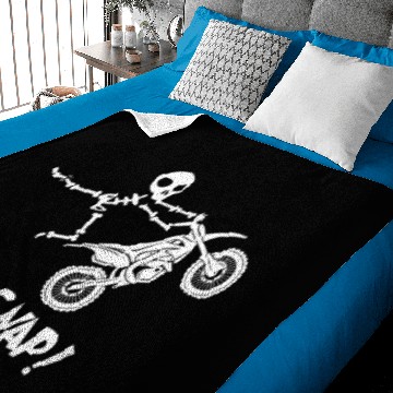 Discover Skeleton Dirt Bike Snapping Baby Blankets