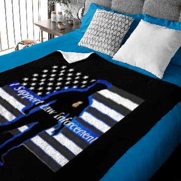 Discover I Support Law Enforcement Baby Blankets