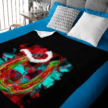 Discover Christmas Horseshoe Baby Blankets