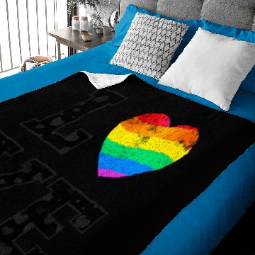 Discover Love Pride rainbow heart Baby Blankets