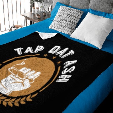 Discover Cigars Tap Dat Ash Funny Cigar Smoking Baby Blankets