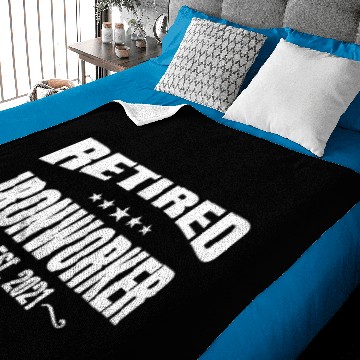Discover Retired Ironworker Est. 2021 Baby Blankets
