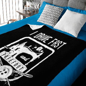 Discover I Drive Fast Barefoot Sewing Machine Tailor Baby Blankets