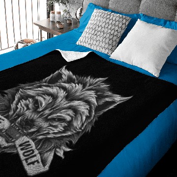 Discover Angry Wolf Beast Face Baby Blankets