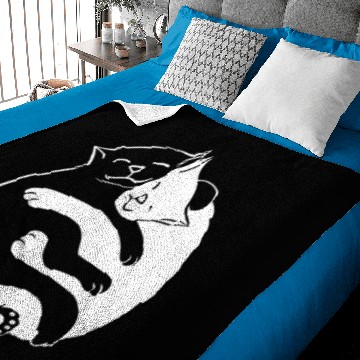 Discover Ying Yang Cat Baby Blankets Kitty Cute Funny Hugging Cats