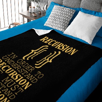 Discover RECURSION One Must Understand Science Puns Gifts Baby Blankets