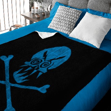 Discover Drunk Pirate Skull & Crossbones Vintage (Br Blue) Baby Blankets