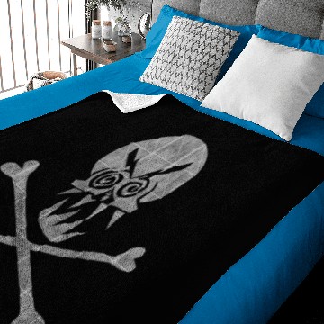 Discover Drunk Pirate Skull & Crossbones Vintage (Silver) Baby Blankets