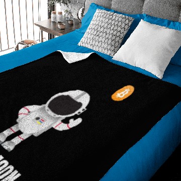 Discover Bitcoin to the Moon Present BTC Gift When Lambo Baby Blankets