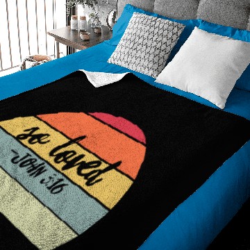 Discover So Loved John 3:16 Retro Sunset Baby Blankets