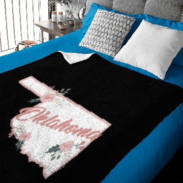 Discover Cute Oklahoma State Floral Rose Baby Blankets